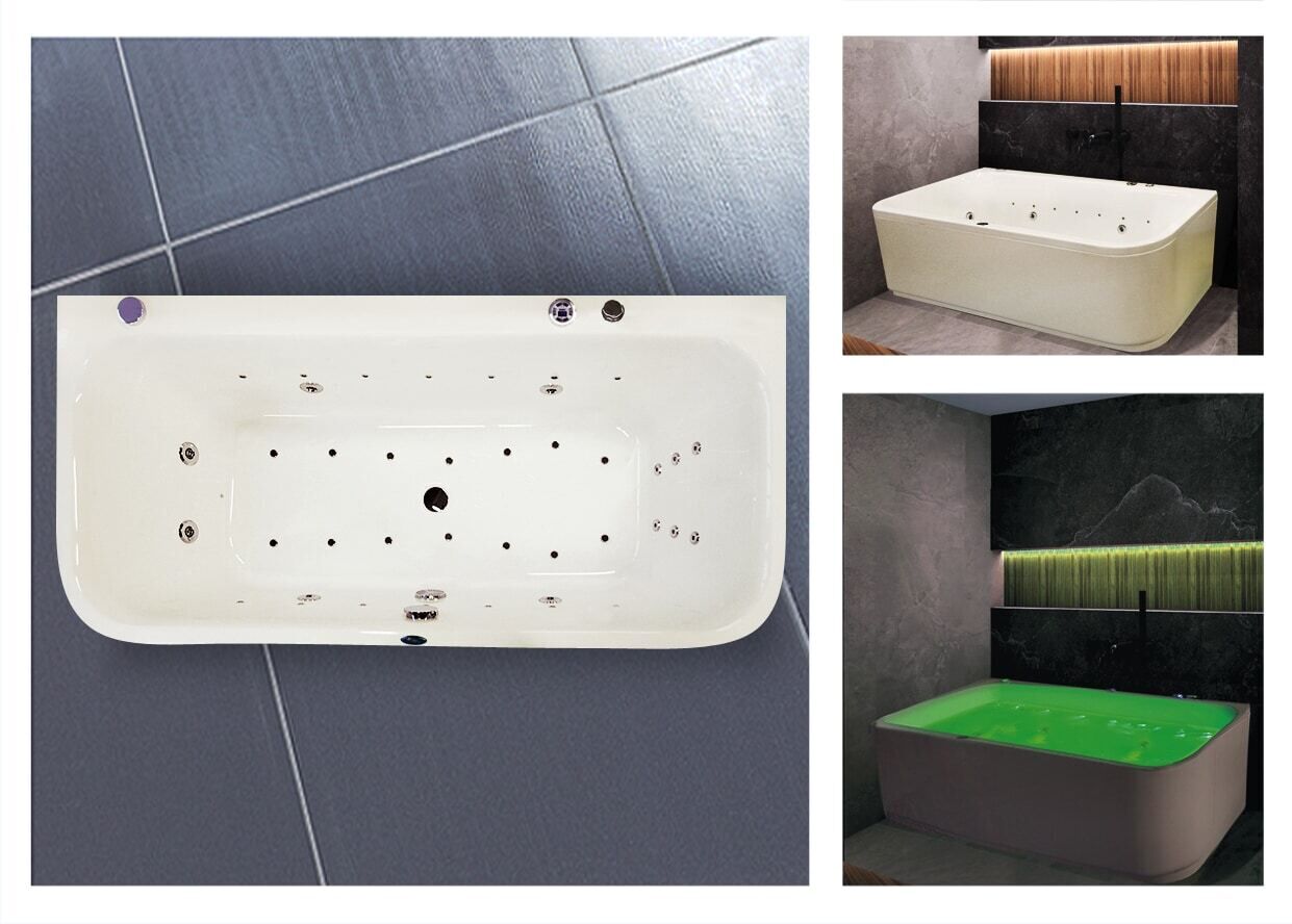 Whirlpool Badewanne Michelle mit Düsen – Top-View